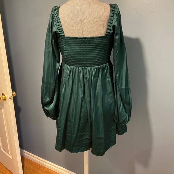 Abercrombie & Fitch Emerson Satin Long Sleeve Mini Dress - Picture 3 of 5